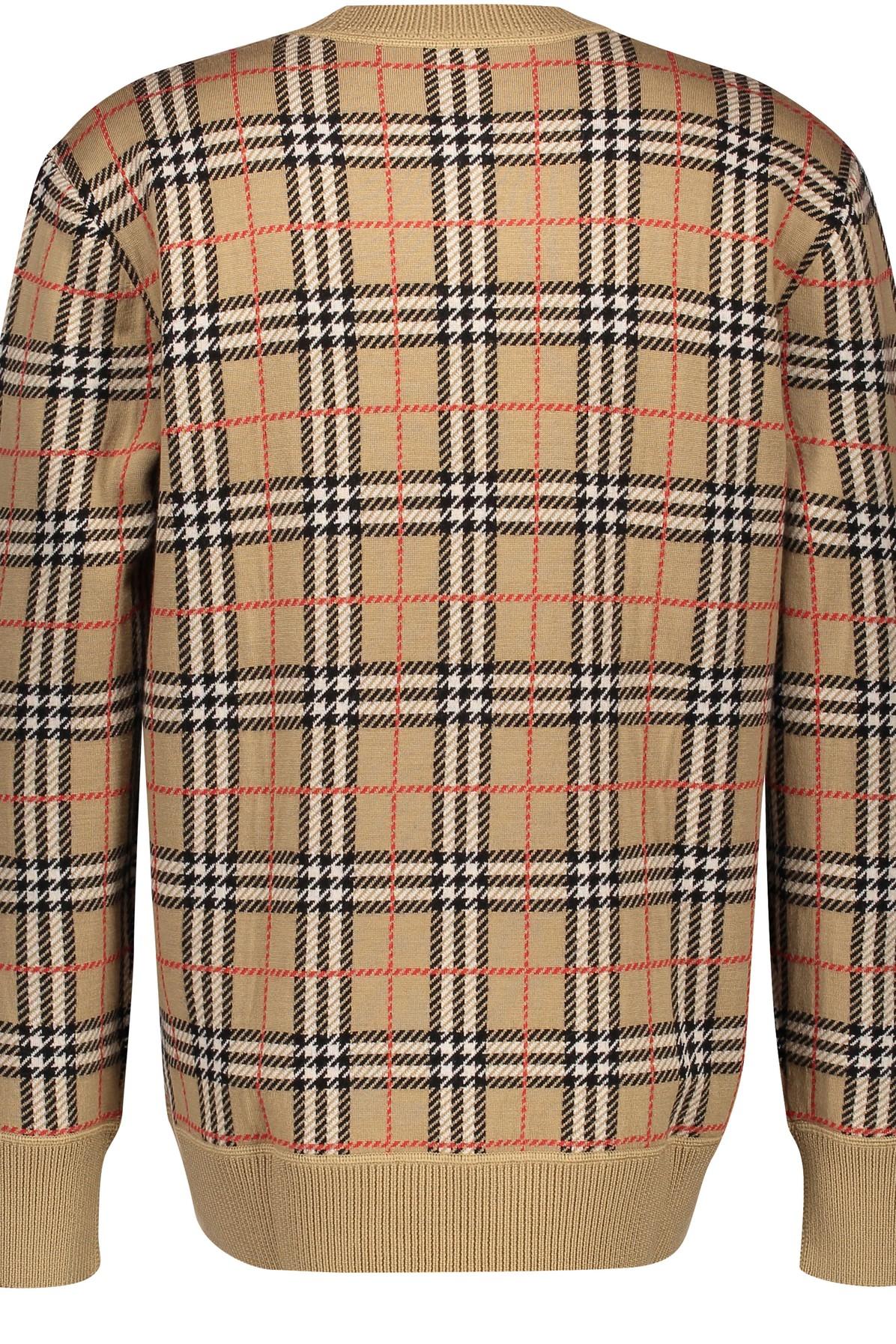 Burberry Fletcher Nova Check-jacquard Wool Sweater for Men - Lyst