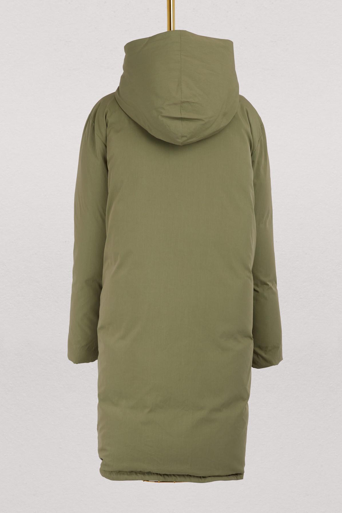 green long down jacket