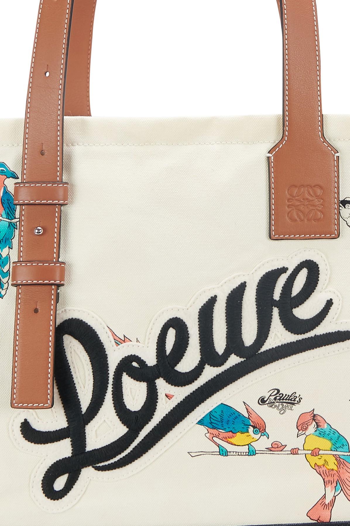 Loewe Leather Paula's Ibiza - Large Zip Tote Parrots Bag for Men 