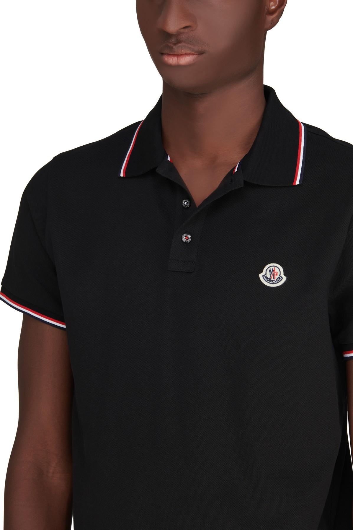 Moncler Logo Polo Shirt in Black for Men | Lyst Moncler Logo Polo Shirt in Black for Men | Lyst