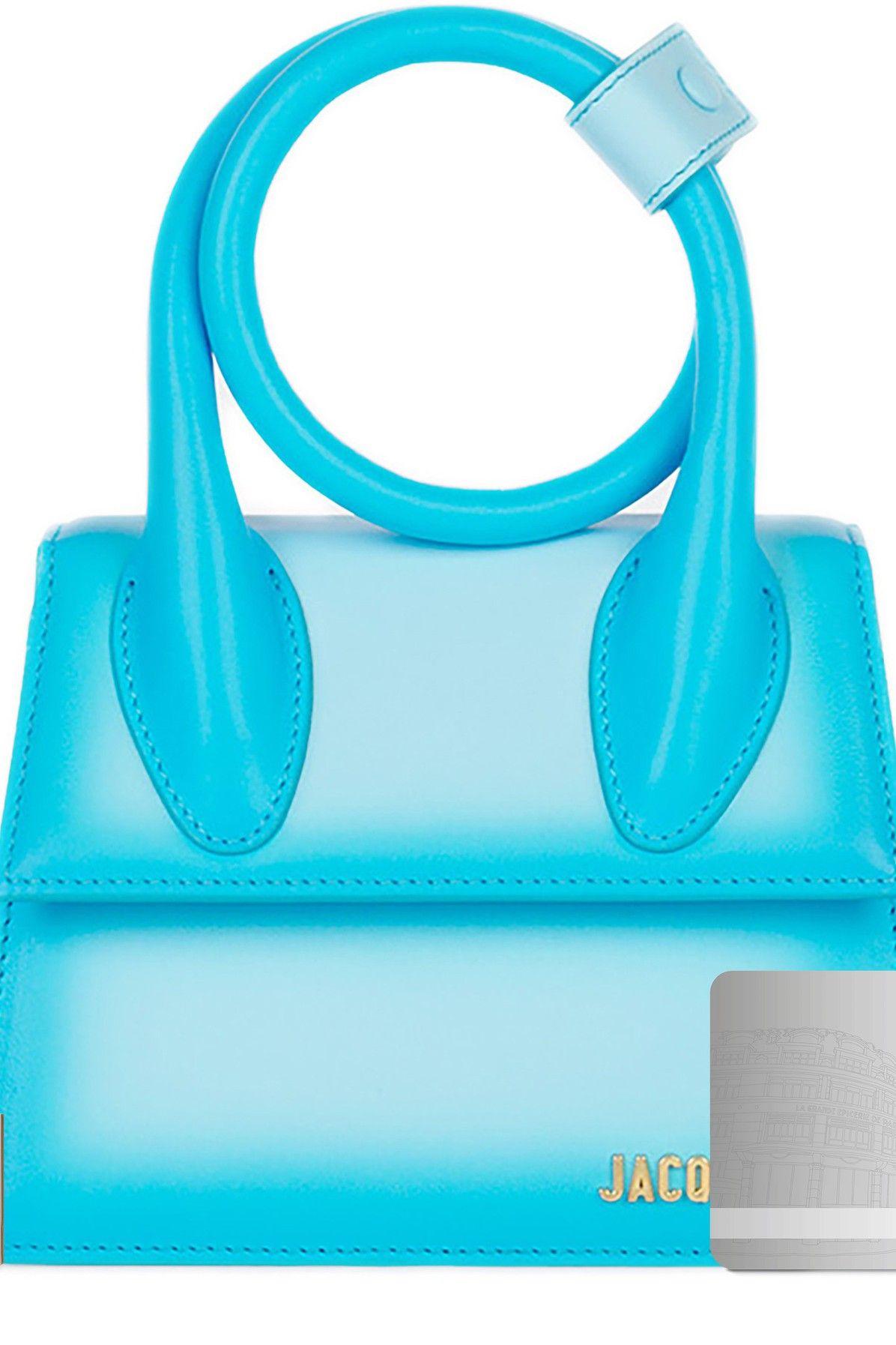 3D model Jacquemus Le Chiquito Noeud Bag Suede Blue VR / AR / low-poly