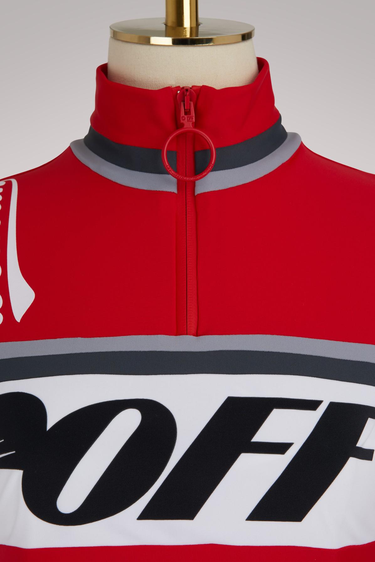 Off white top cycling shirt