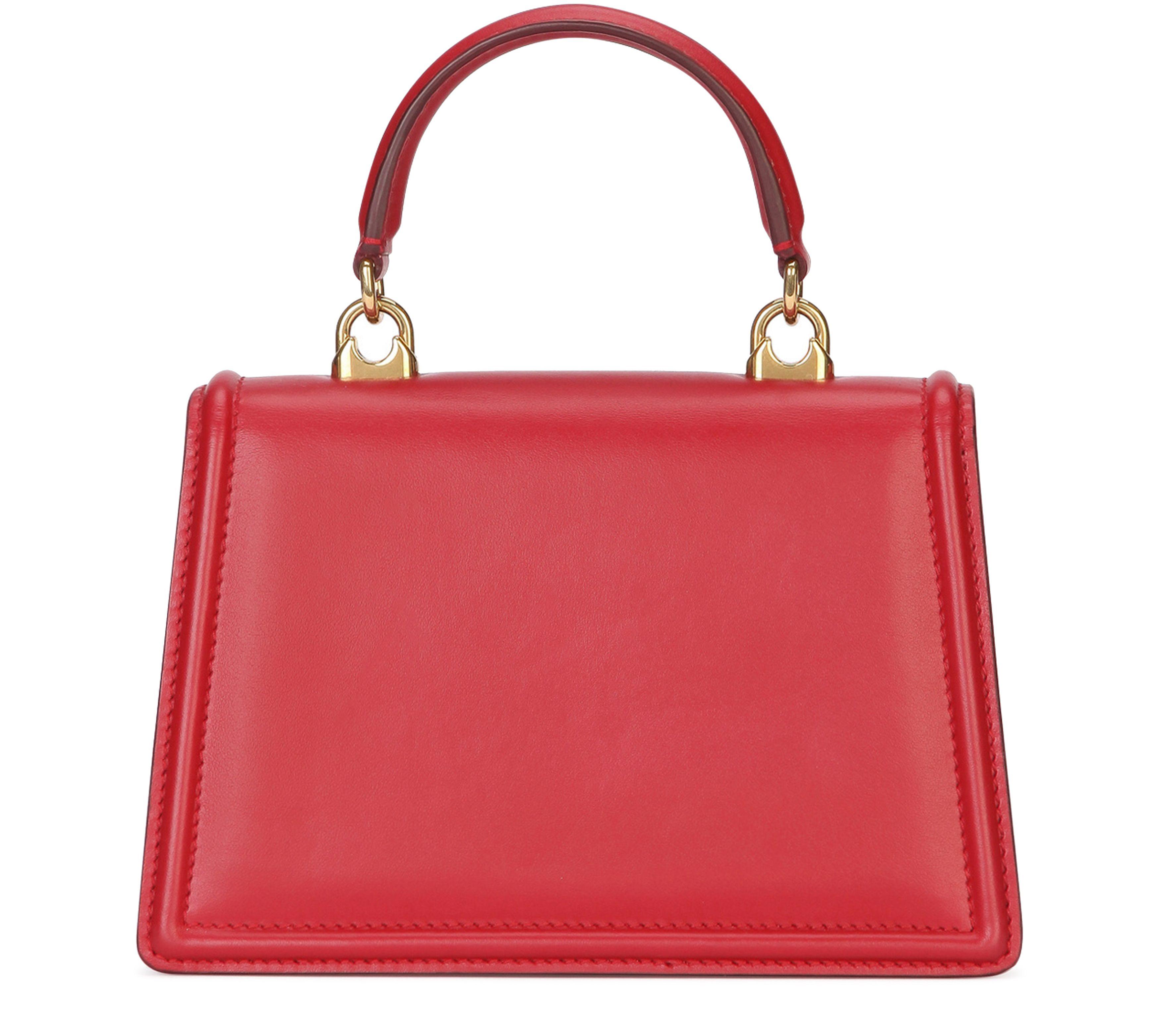 Dolce Gabbana Small Devotion Top Handle Bag in Red Lyst Canada