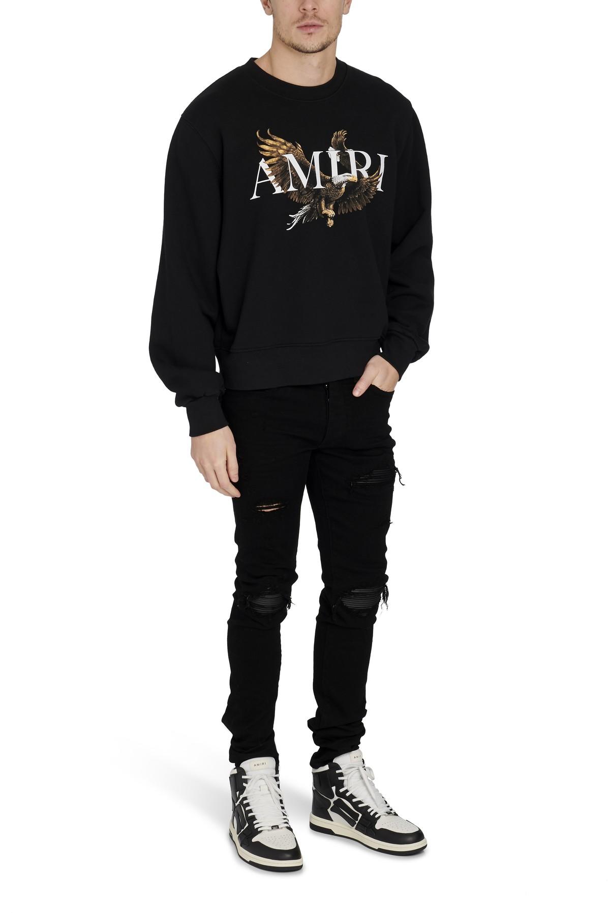 Amiri Logo Eagle Sweater in Black for Men | Lyst