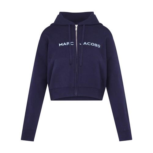 Marc Jacobs The Cropped Zip Hoodie in Blue | Lyst