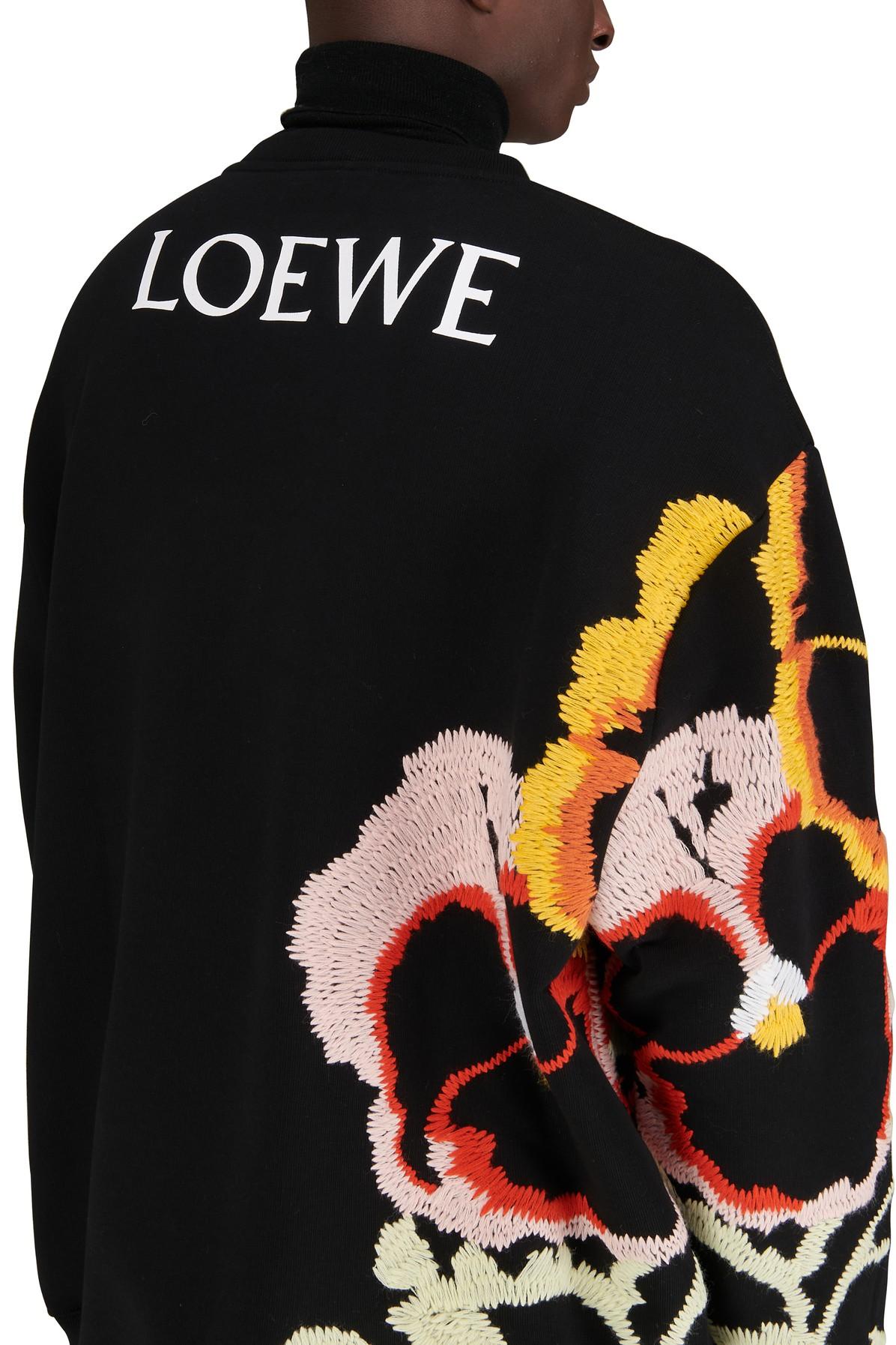 Loewe Floral Sweater in Black_multicolor (Black) for Men | Lyst