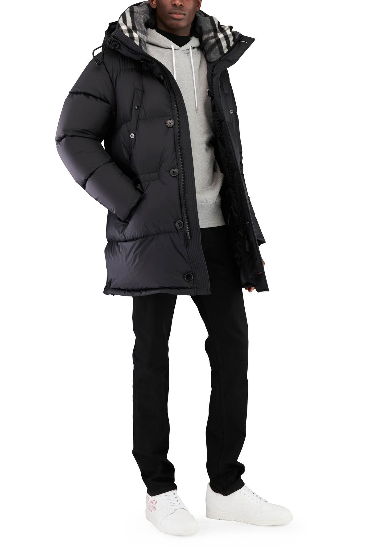 Doudoune à capuche avec logo Burberry pour homme en coloris Noir | Lyst