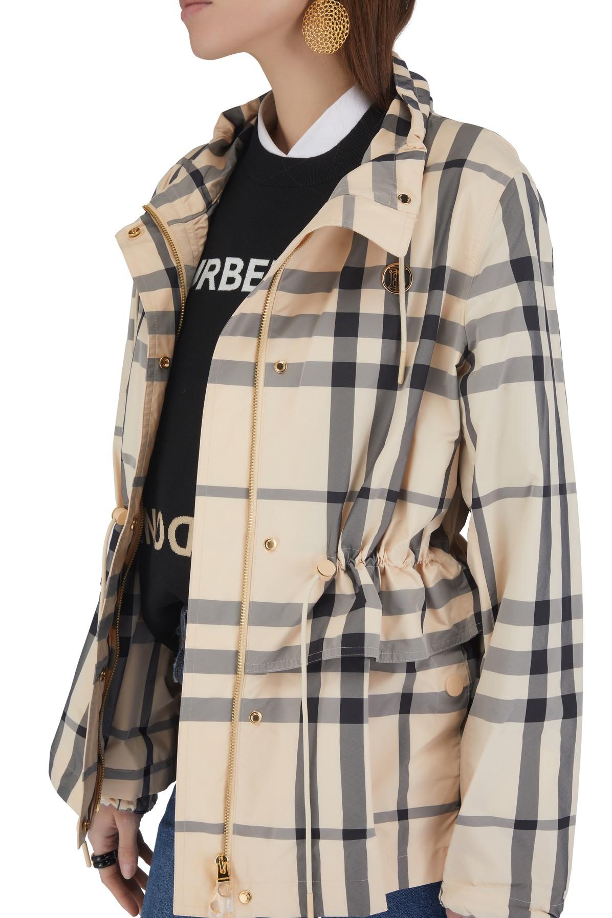 Burberry Monogram Motif Check Hooded Jacket | Lyst