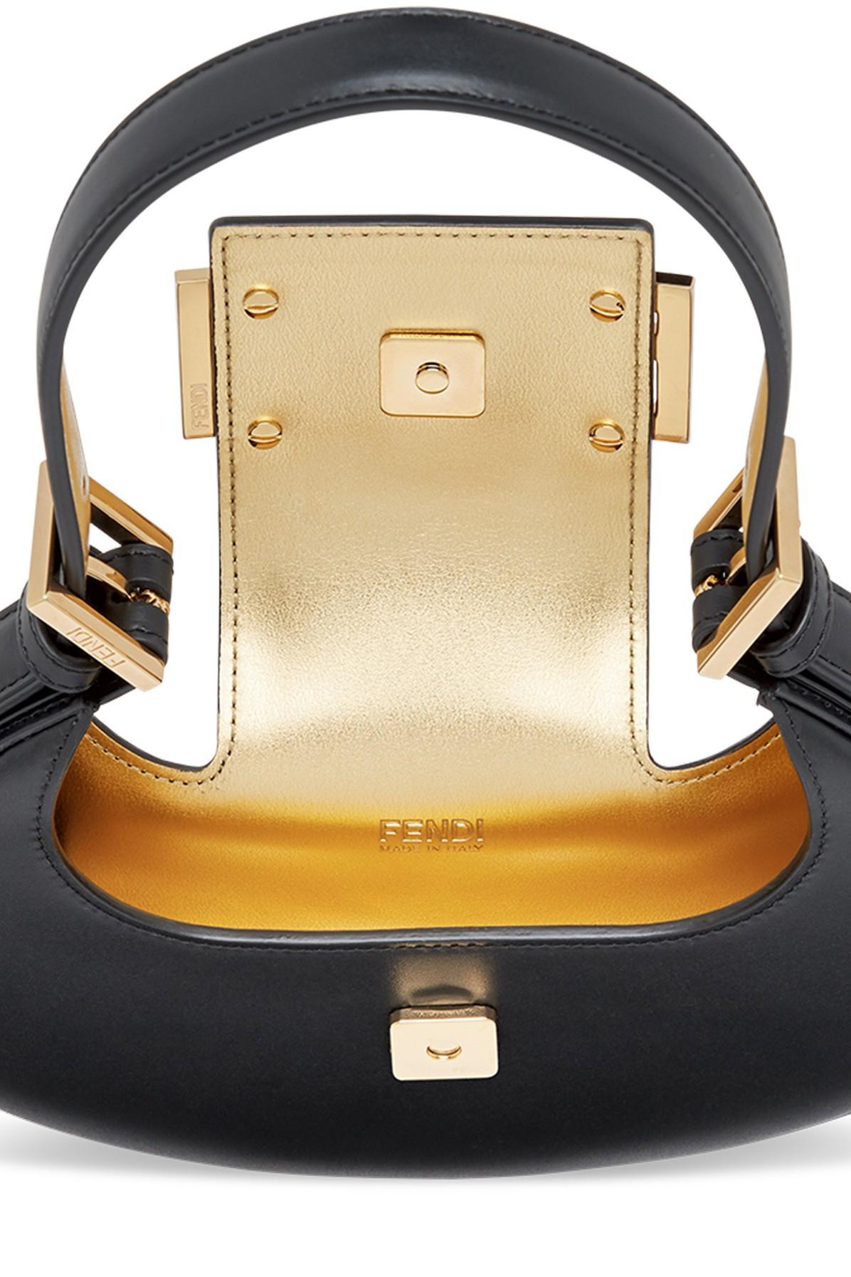 Fendi Cookie Mini Hobo Bag in Black