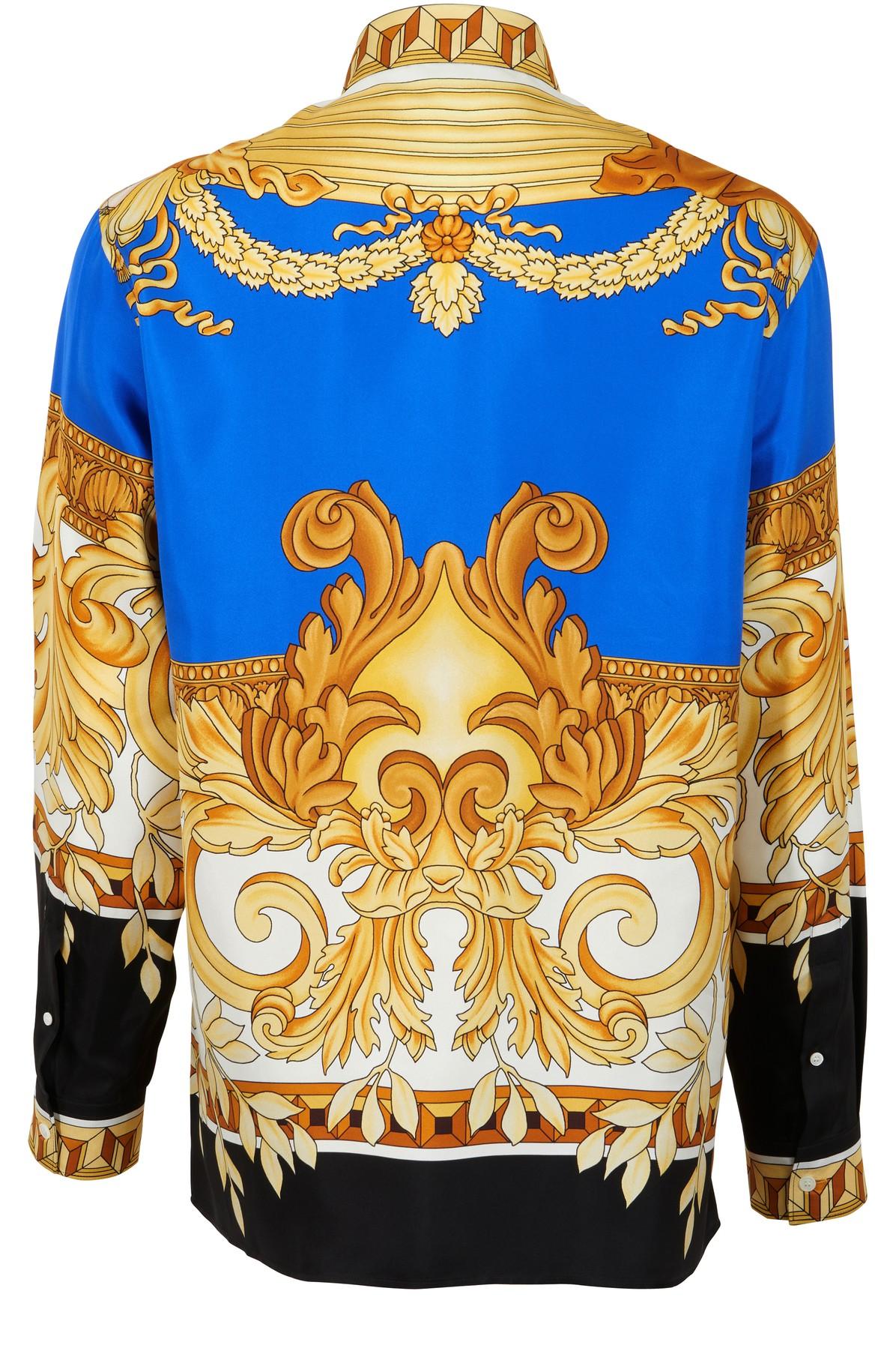 Versace Shirt in Blue for Men | Lyst