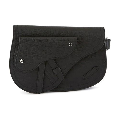 Dior Saddle Messenger Bag In Calfskin in Black for Men