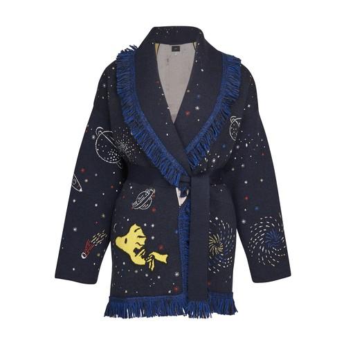 Alanui Space Out Snoopy Cardigan in Blue | Lyst