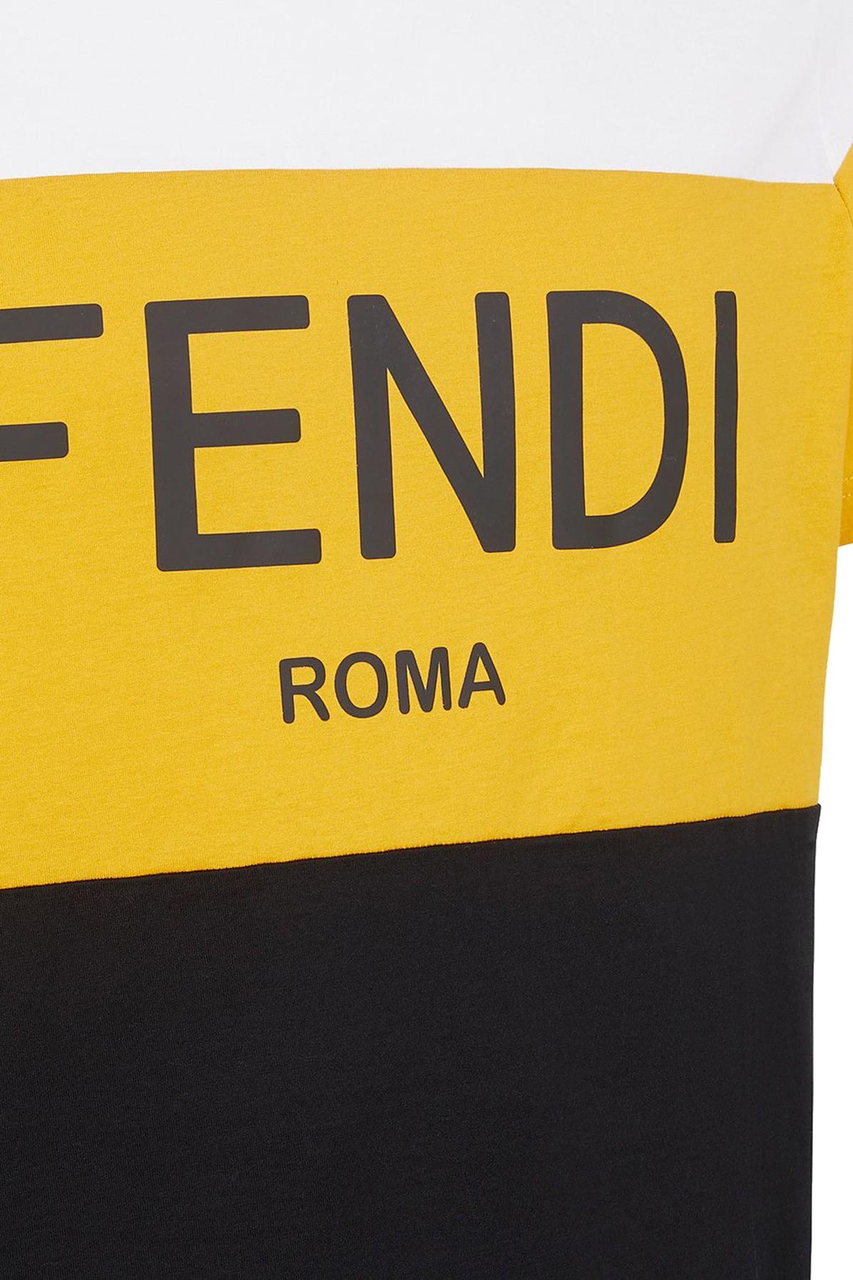 Fendi Multicolour Cotton T-shirt in Black for Men | Lyst