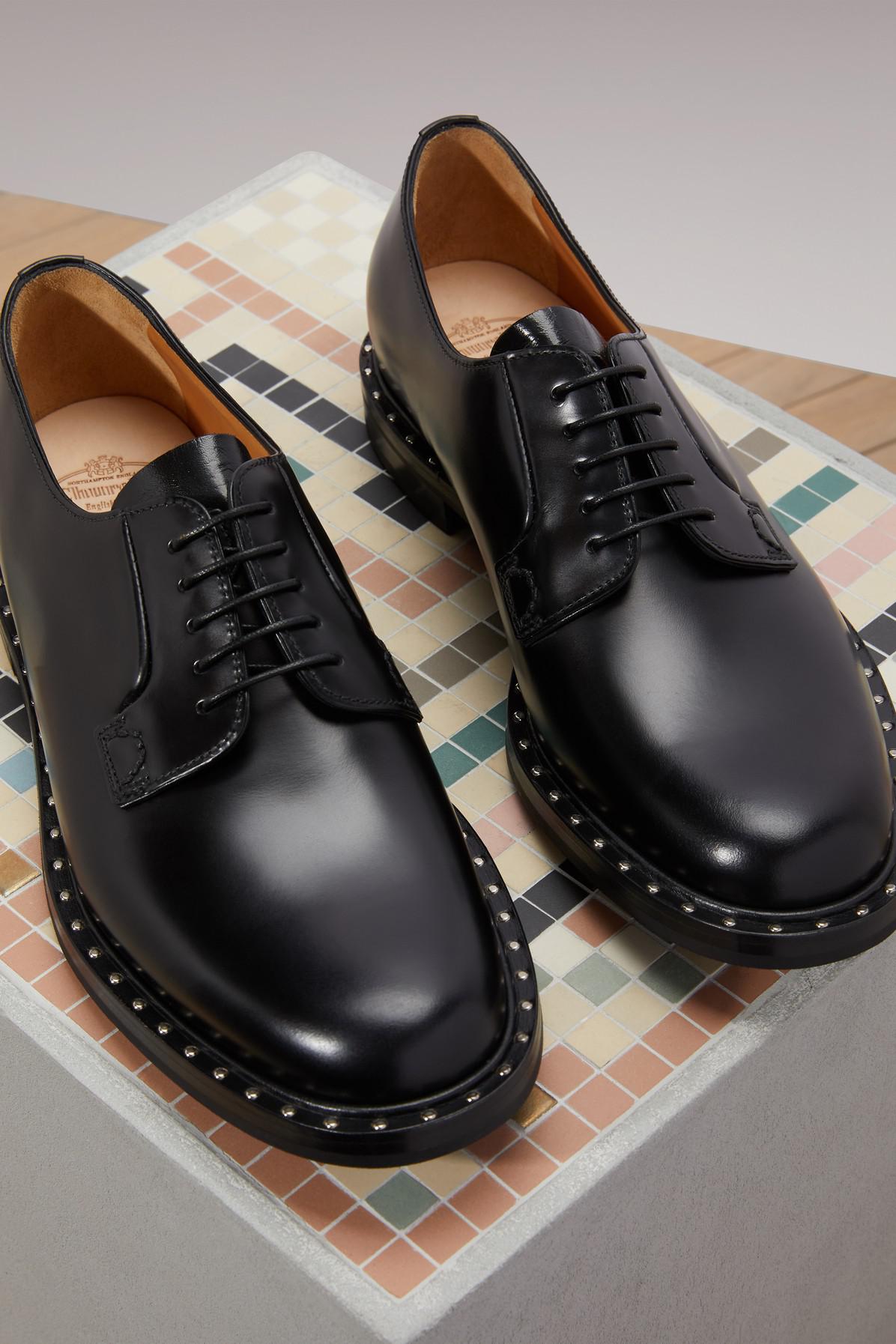 Church�s Rebecca Leather Derby Shoes in Black Lyst