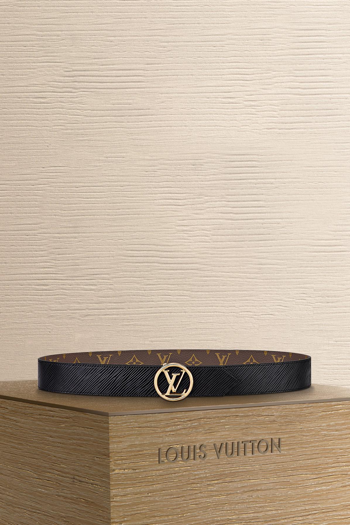 Louis Vuitton, Accessories, Authentic Louis Vuitton Monogram Epi 35mm Lv Circle  Reversible Belt