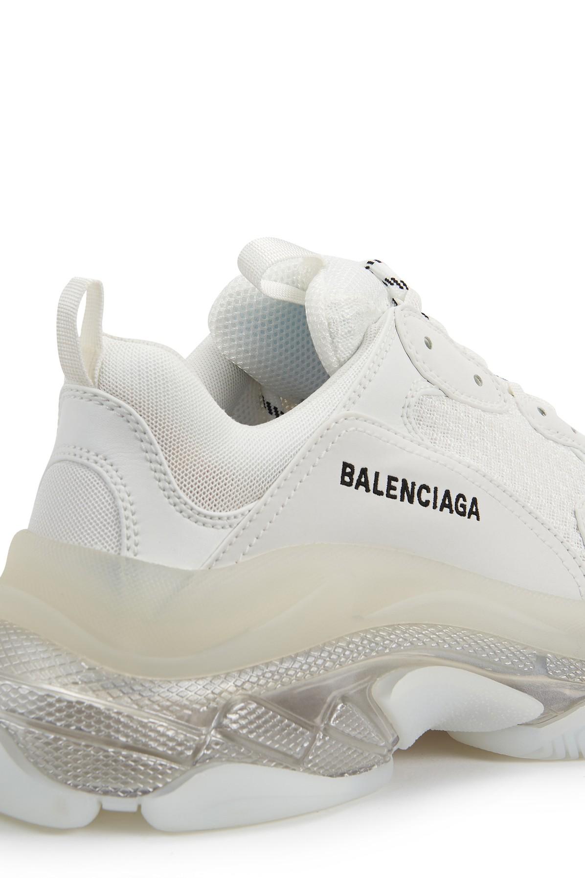 Balenciaga Triple S Clear Sole Sneakers in White | Lyst