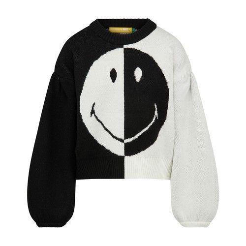 FARM Rio Smiley Icon Sweater in Black | Lyst