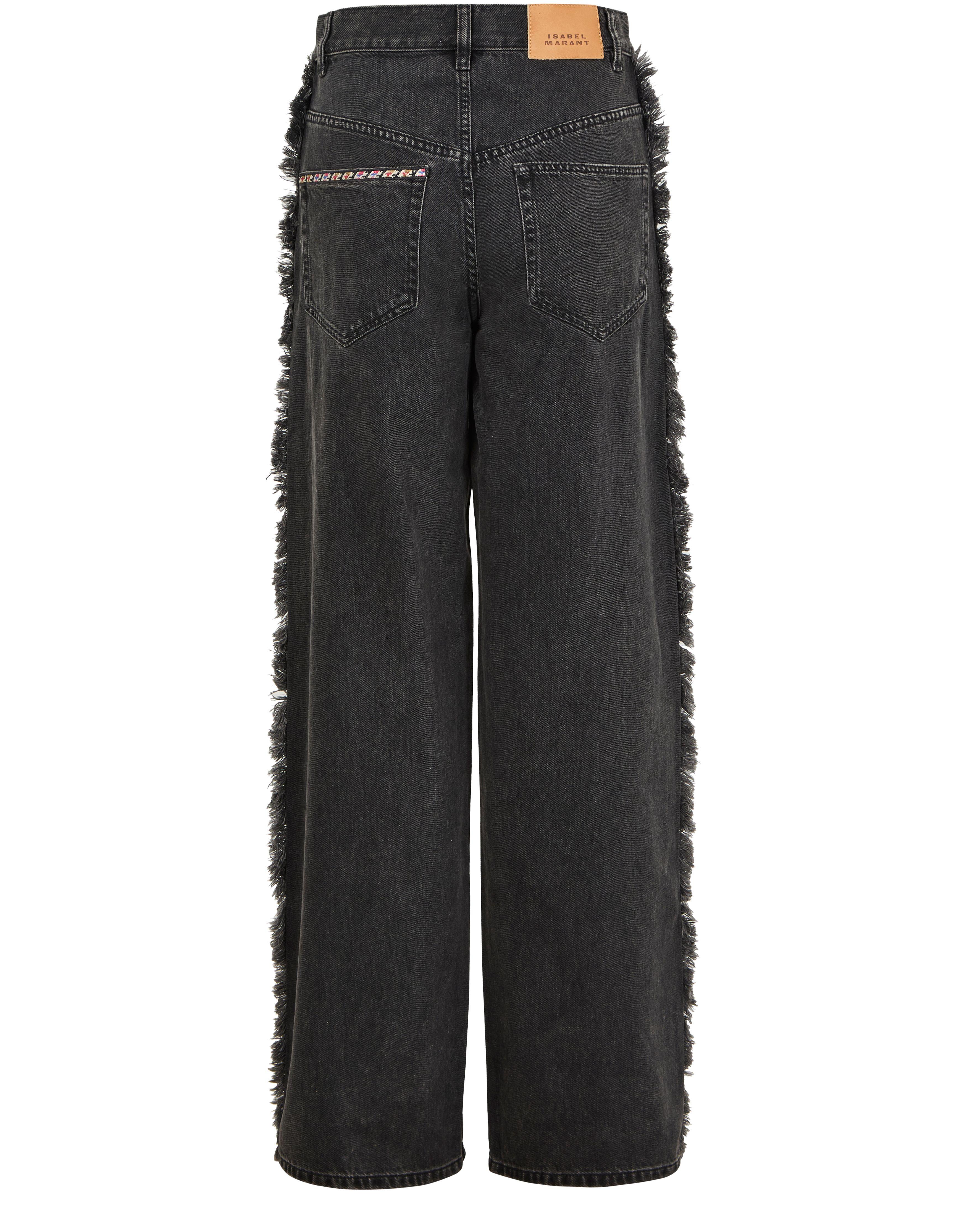 Isabel Marant Maella Fringed Jacquard-Trimmed High-Rise Straight 