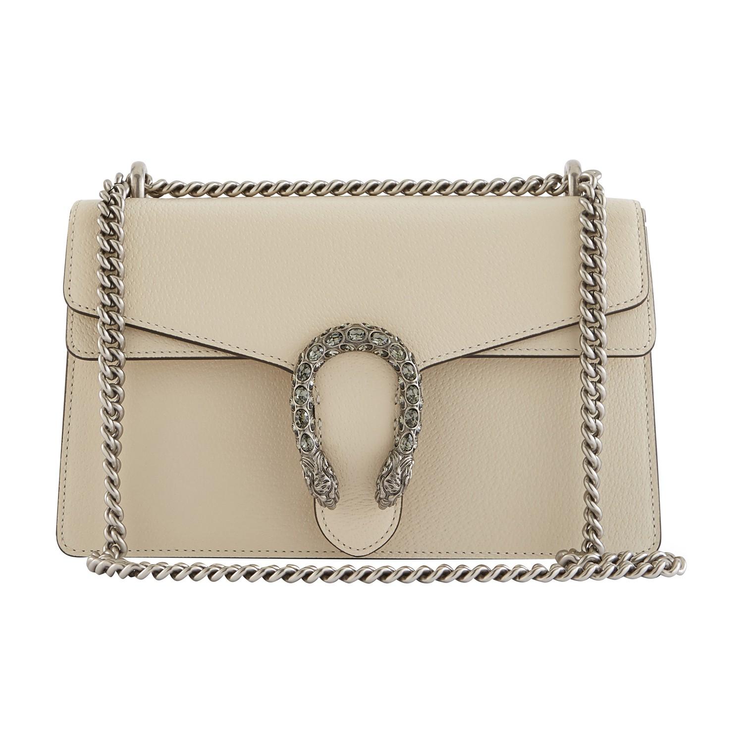 Gucci Leather Dionysus Shoulder Bag in White - Lyst