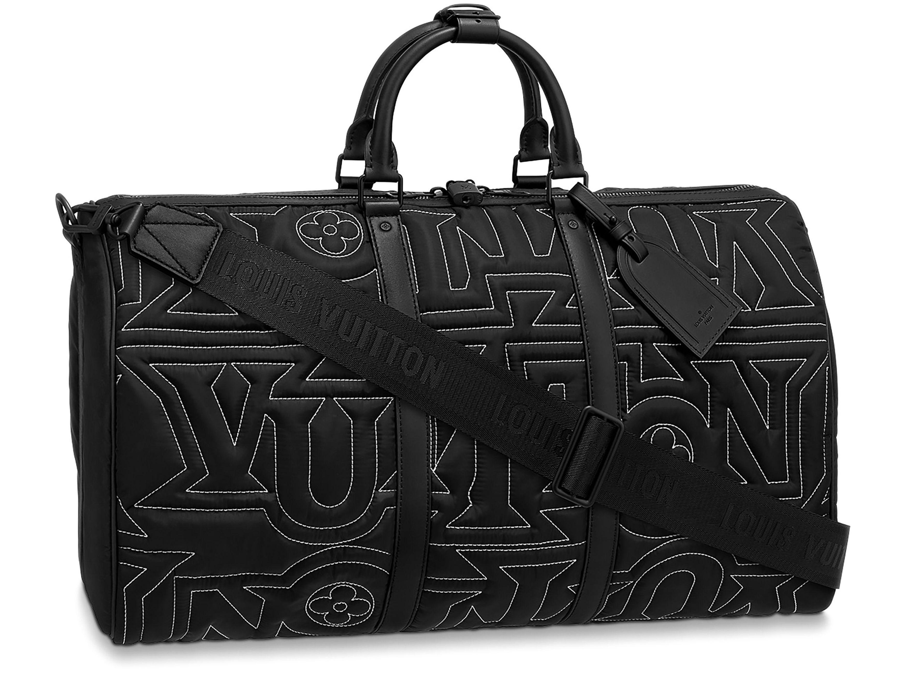 Louis Vuitton Keepall 50 mit Schulterriemen in Schwarz Lyst DE