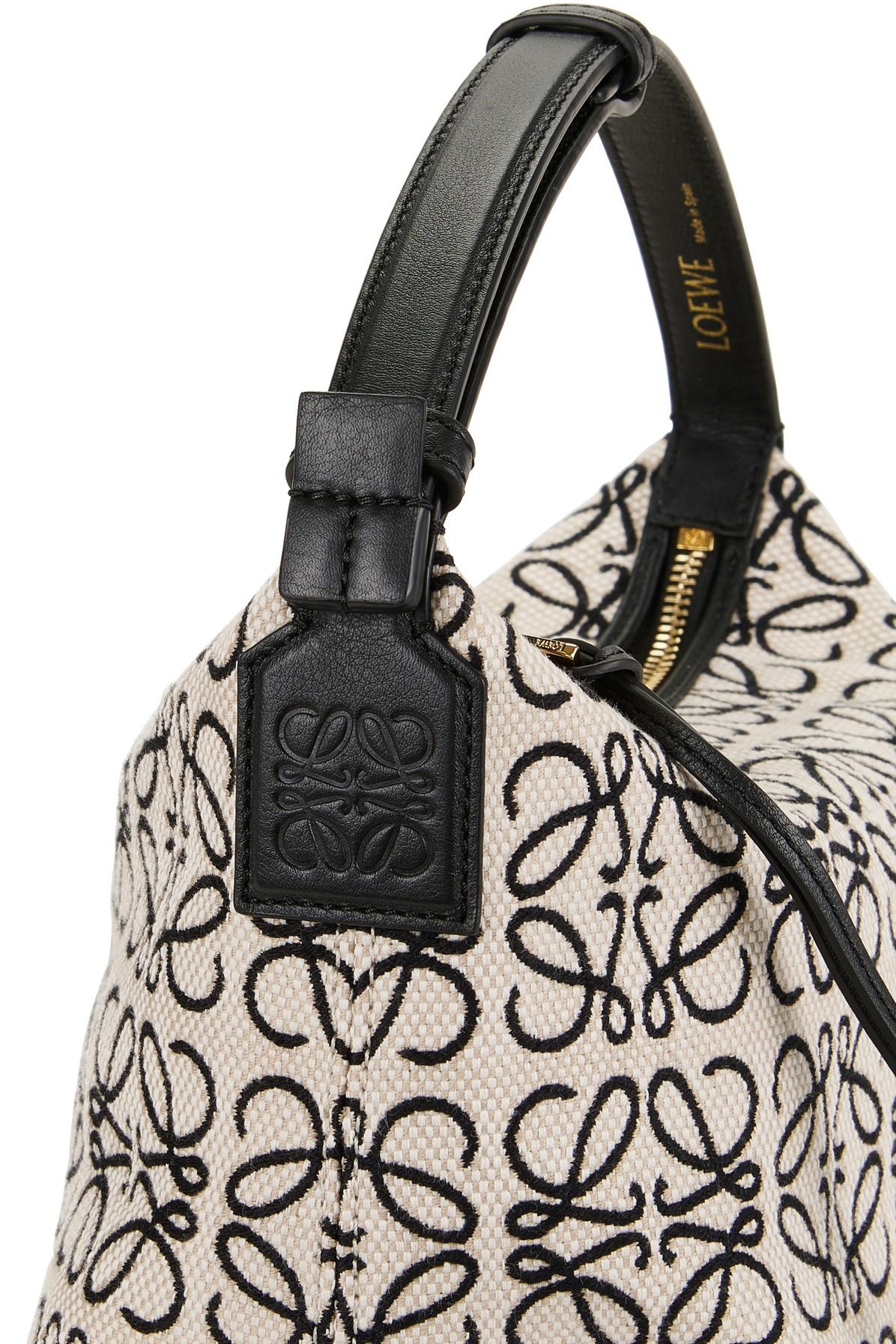 Loewe Leather Small Cubi Bag In Anagram Jacquard And Calfskin in 