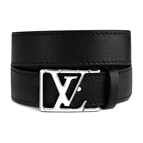 Louis Vuitton LV Skyline Leather Bracelet Black Leather. Size 21