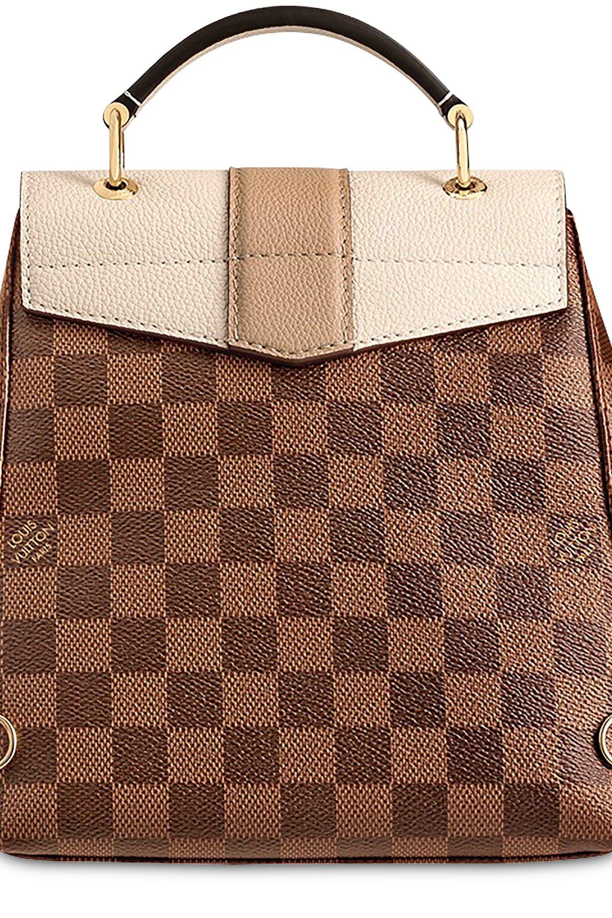 Clapton cloth backpack Louis Vuitton Brown in Cloth - 29292546