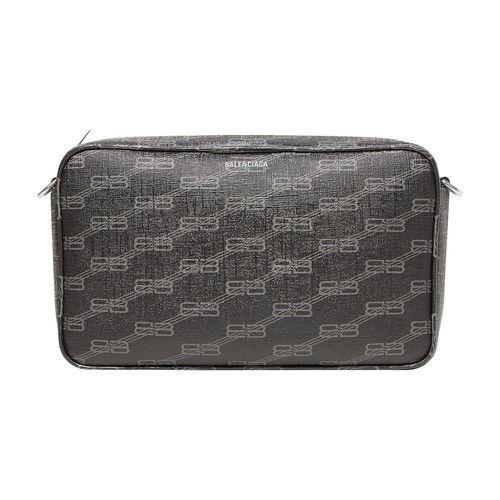 Balenciaga Signature Medium Camera Bag Bb Monogram Coated Canvas in