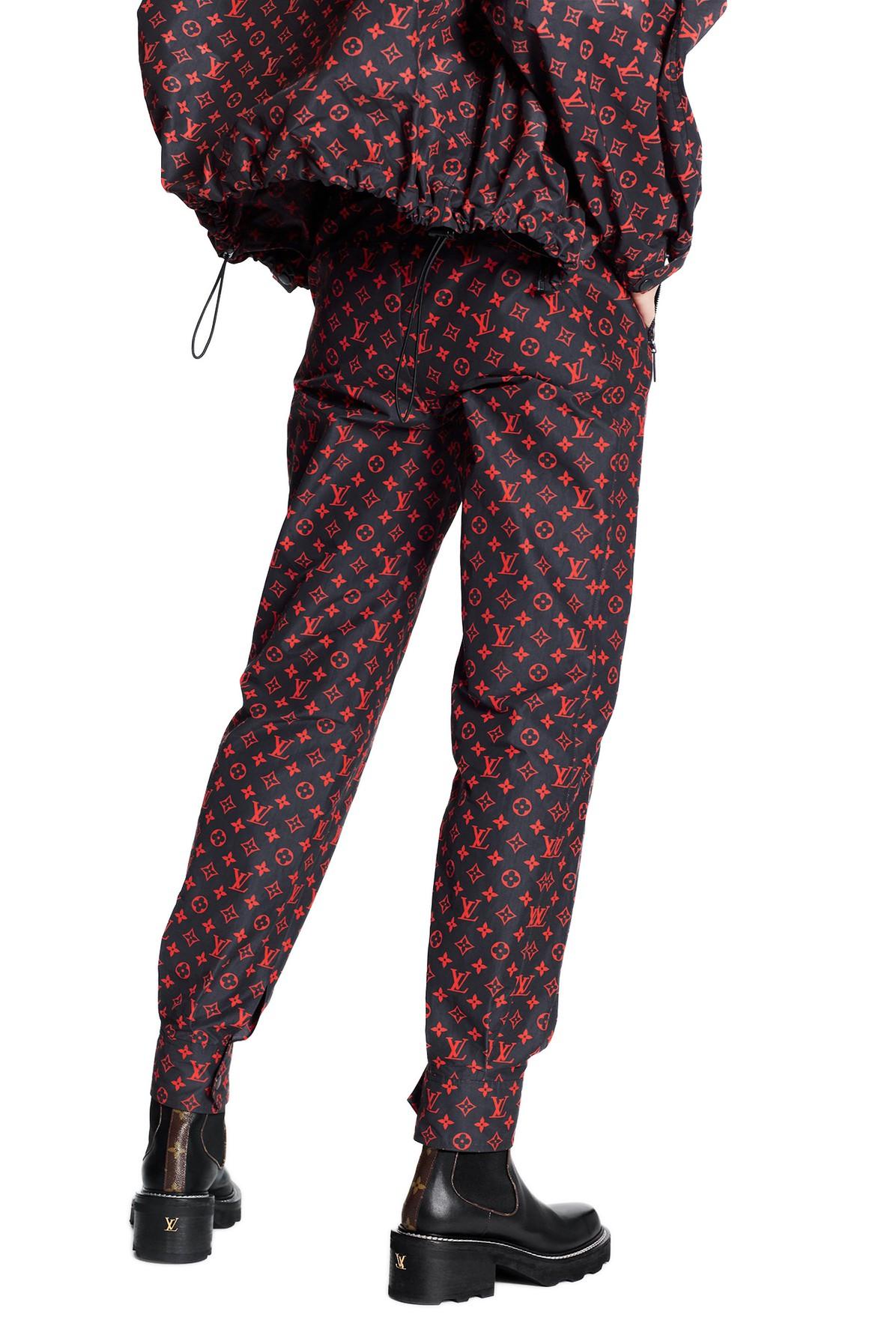 Red Monogram Jogging Pants In Technical Cotton