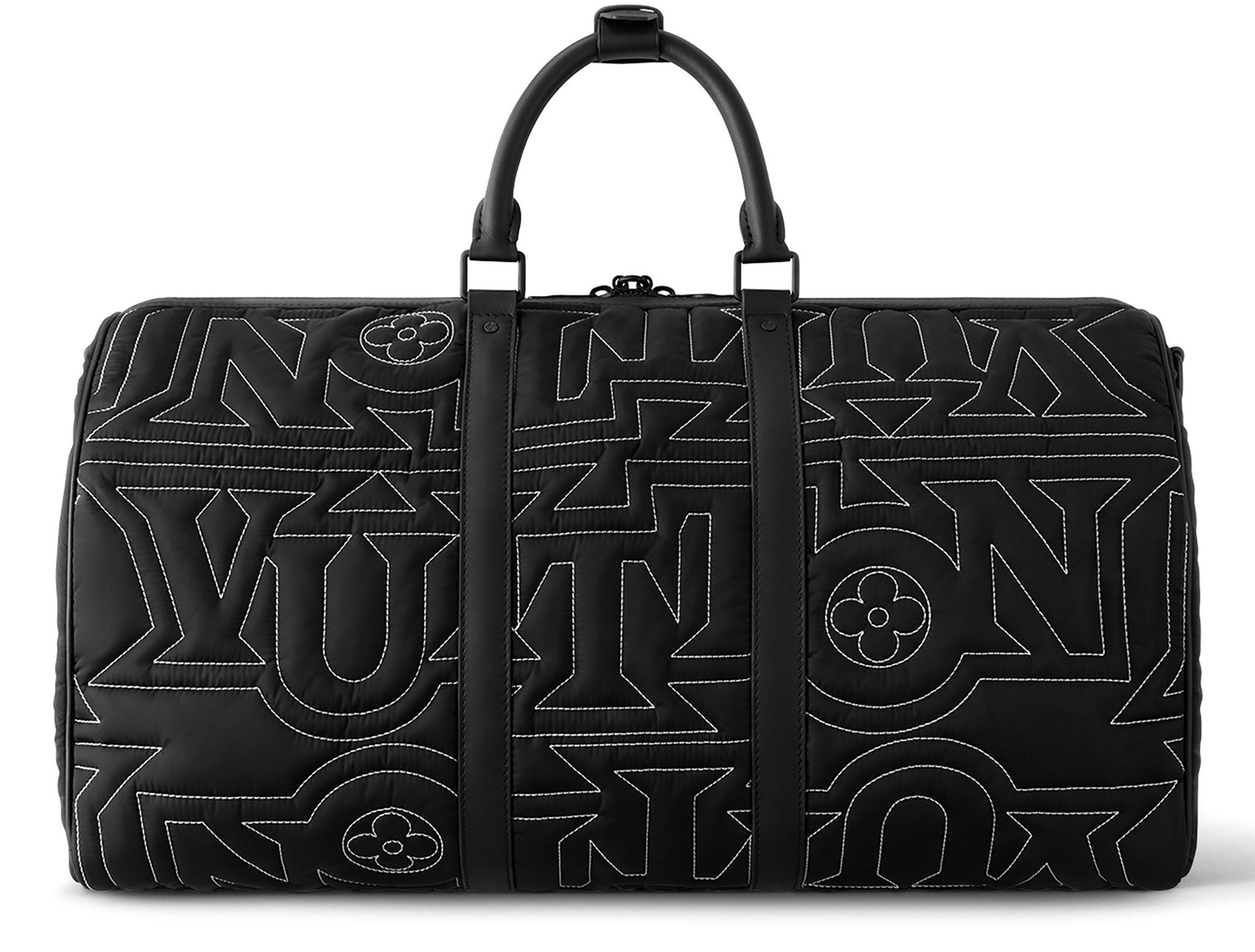 Louis Vuitton Keepall 50 mit Schulterriemen in Schwarz Lyst DE