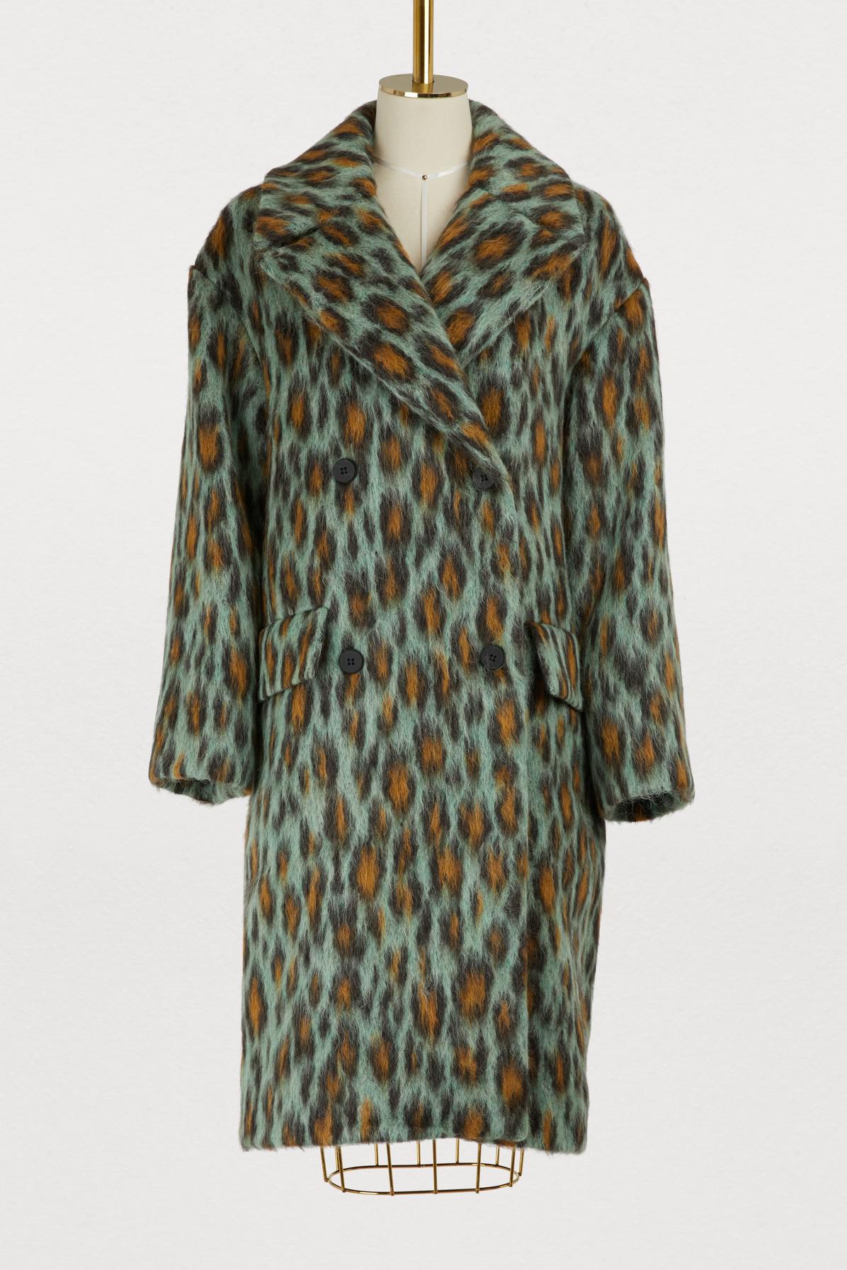 kenzo leopard coat