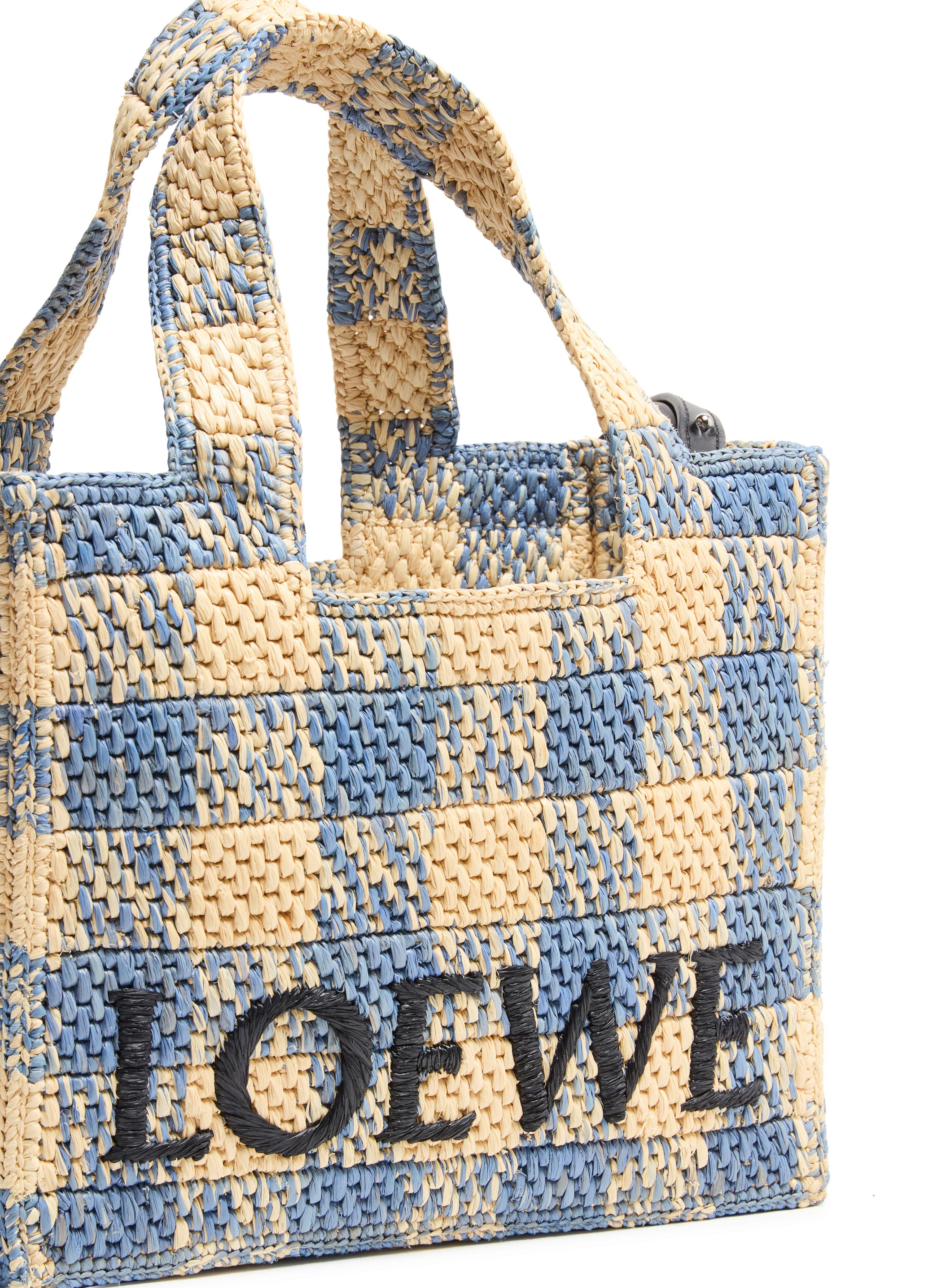 トートバッグ Loewe LOEWE Font Tote small raffia bag Small LOEWE Font tote in raffia Gold - LOEWE