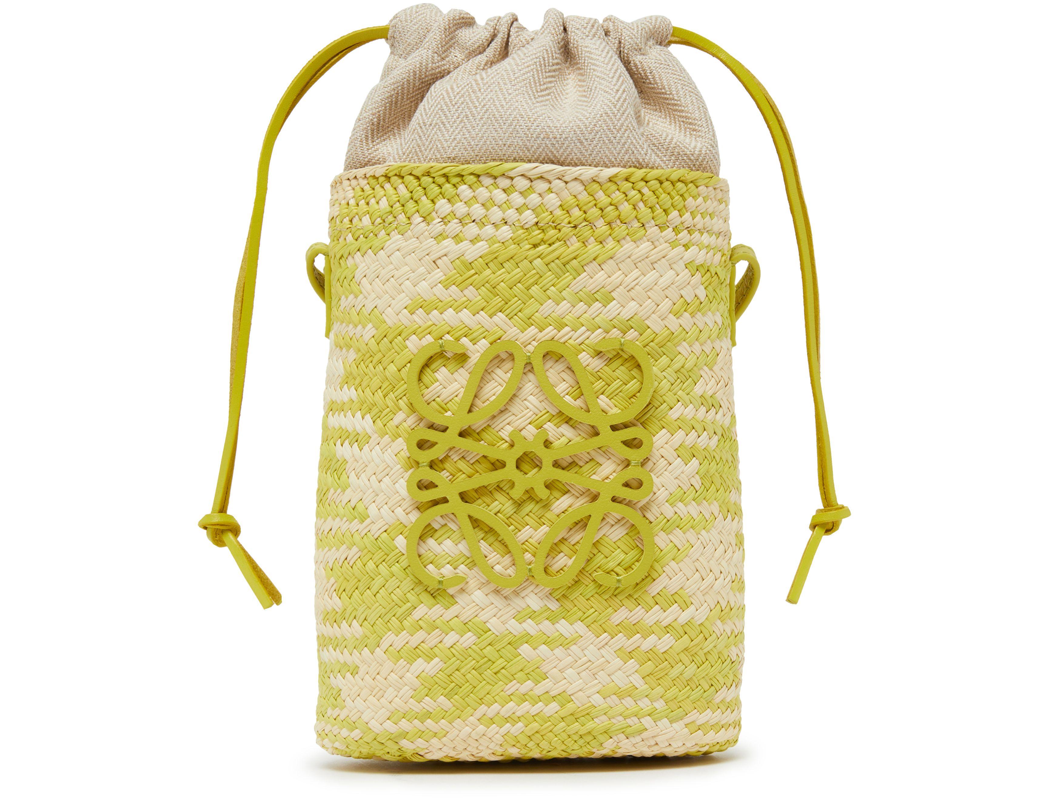 LOEWE〔スクエアーポケット ラフィアANAGRAM SQUARE POCKET〕 LOEWE - LOEWEスクエアーポケット ラフィアANAGRAM SQUARE