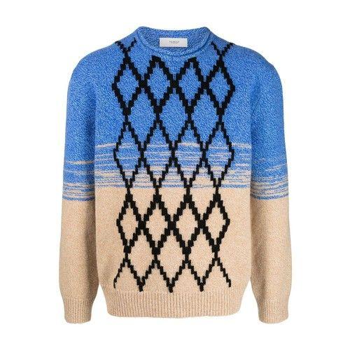 Pringle of Scotland Crew Neck Knitwear Sweater in Blue for Men | Lyst