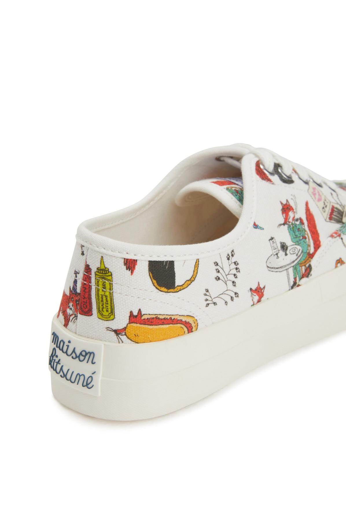 Maison Kitsuné Cotton Oly All-over Print Sneakers | Lyst