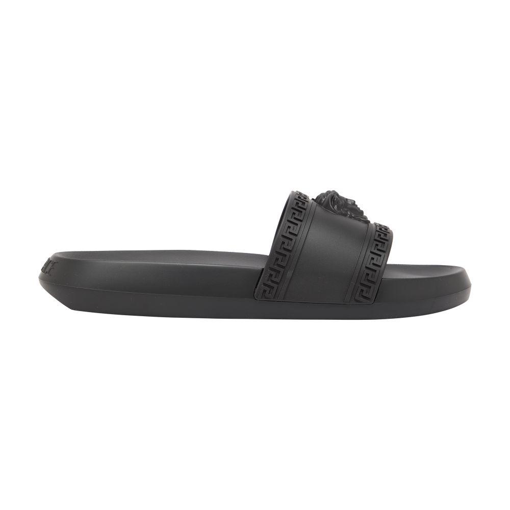 Black versace slides hot sale