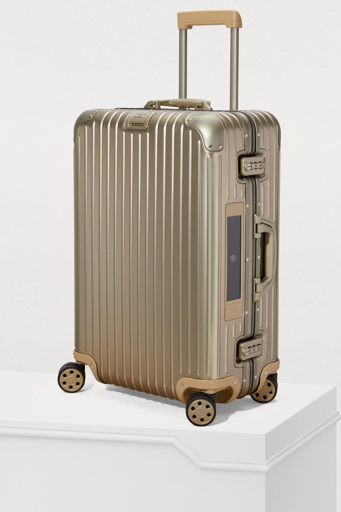RIMOWA Topas Titanium Multiwheel Electronic Tag Luggage - 67l | Lyst