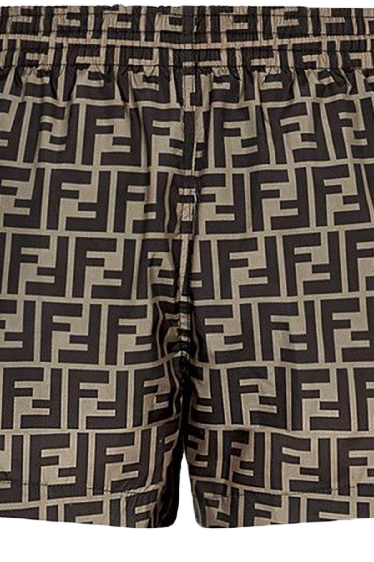 Brown fendi discount swim shorts