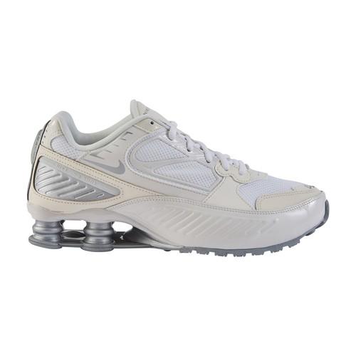 Nike Leather Shox Enigma Running Shoes in Platinum/White (White) | Lyst