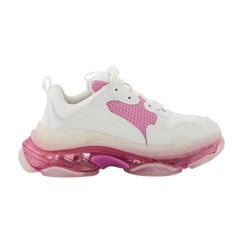 Balenciaga Leather Triple S Clear Sole Sneaker in Pink White (Pink) | Lyst