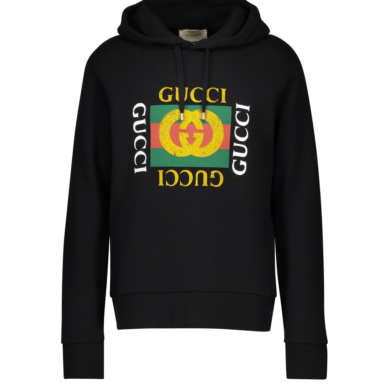 Gucci Logo Oversize Sweatshirt in Black for Men - Lyst