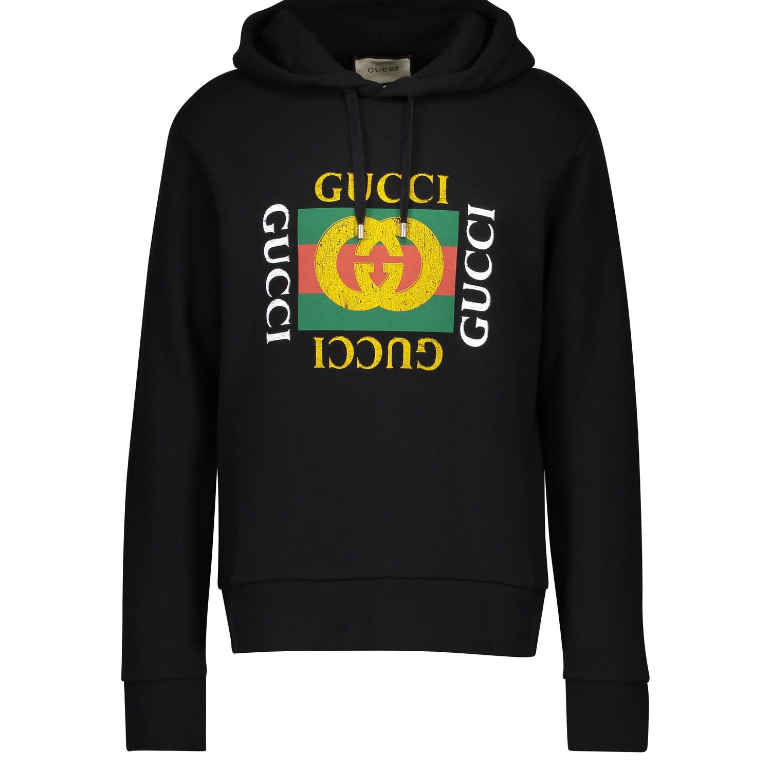 Gucci Logo Oversize Sweatshirt in Black for Men Lyst