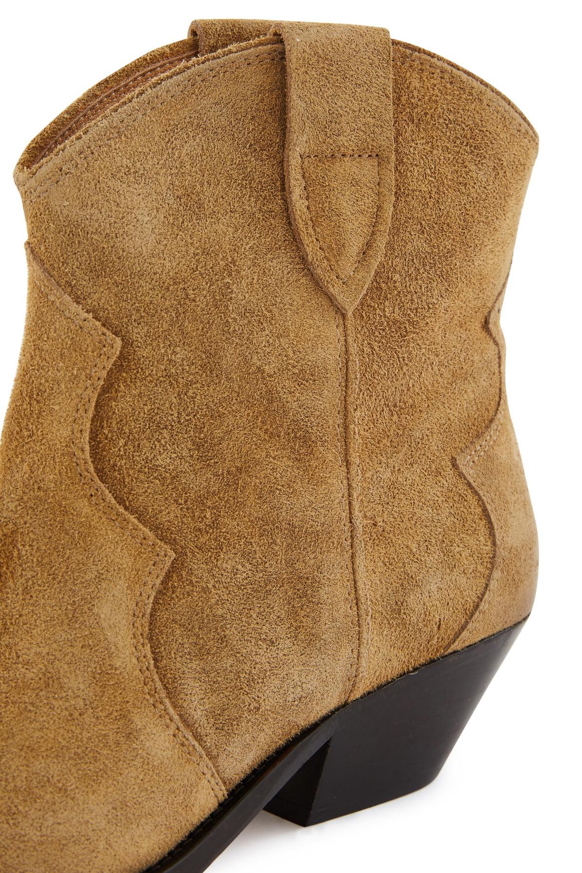 Isabel Marant Boots Used Look Velvet Beige in Natural | Lyst