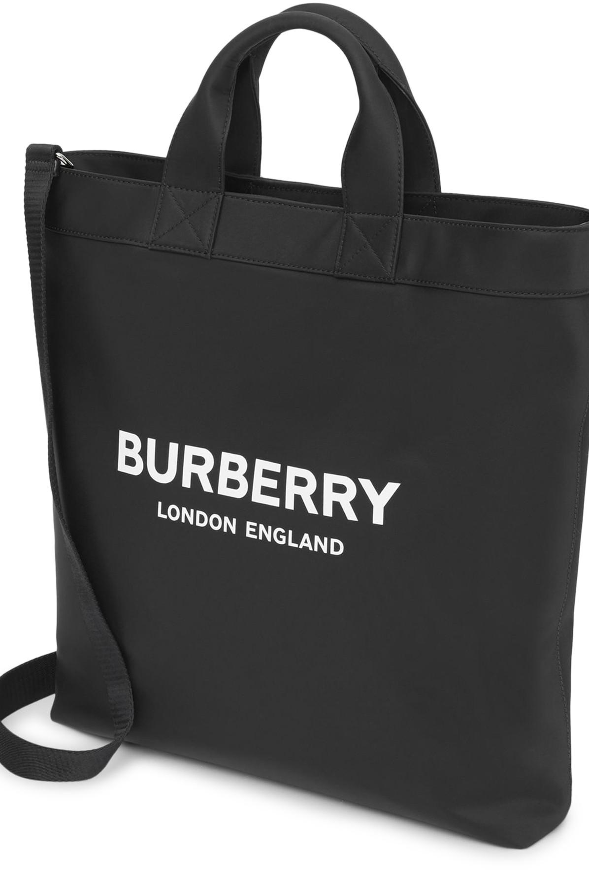 Herren Taschen Shopper Burberry Synthetik Tote Aus Nylon Mit Logo artie in Schwarz für Herren 