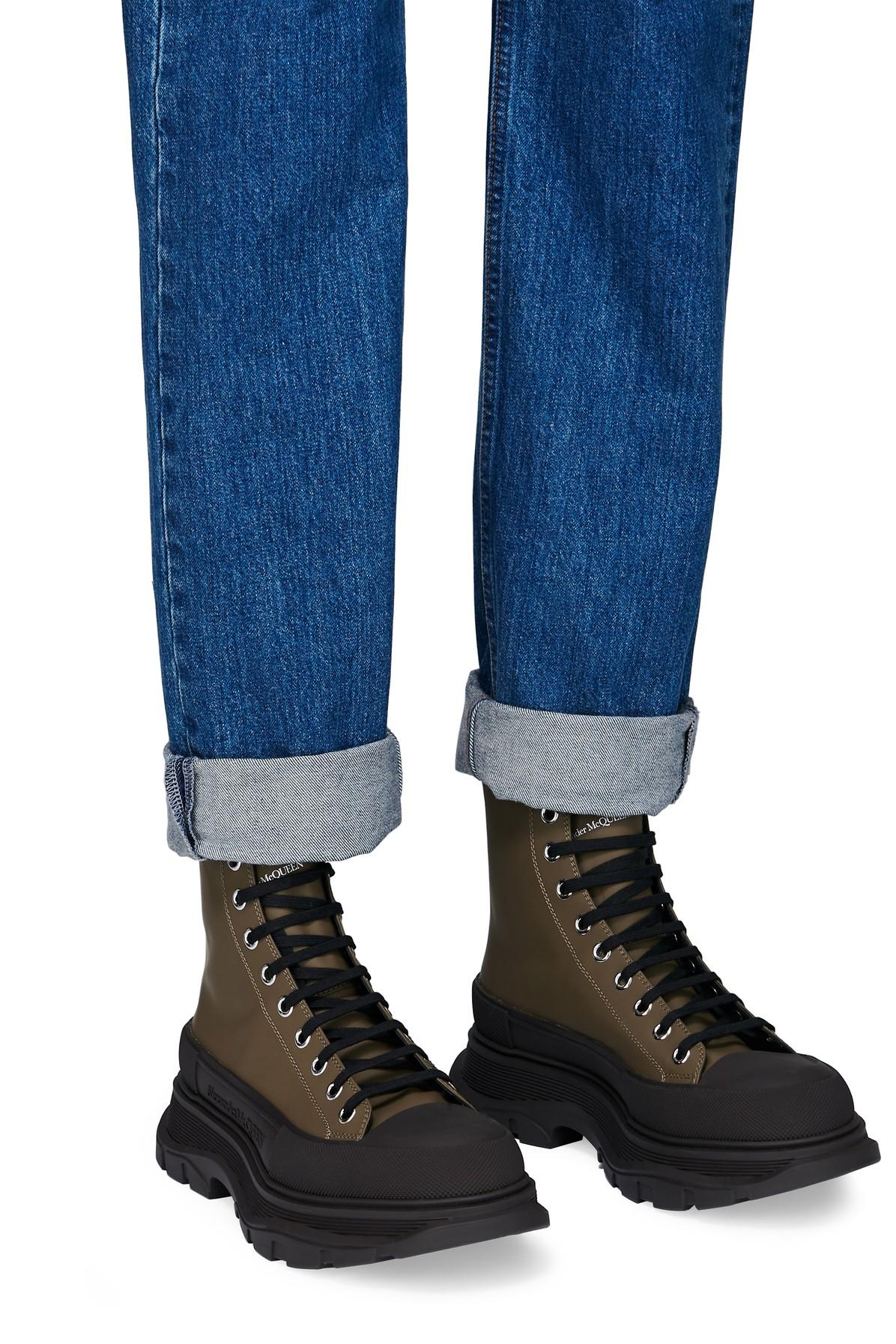 alexander mcqueen tread slick boots