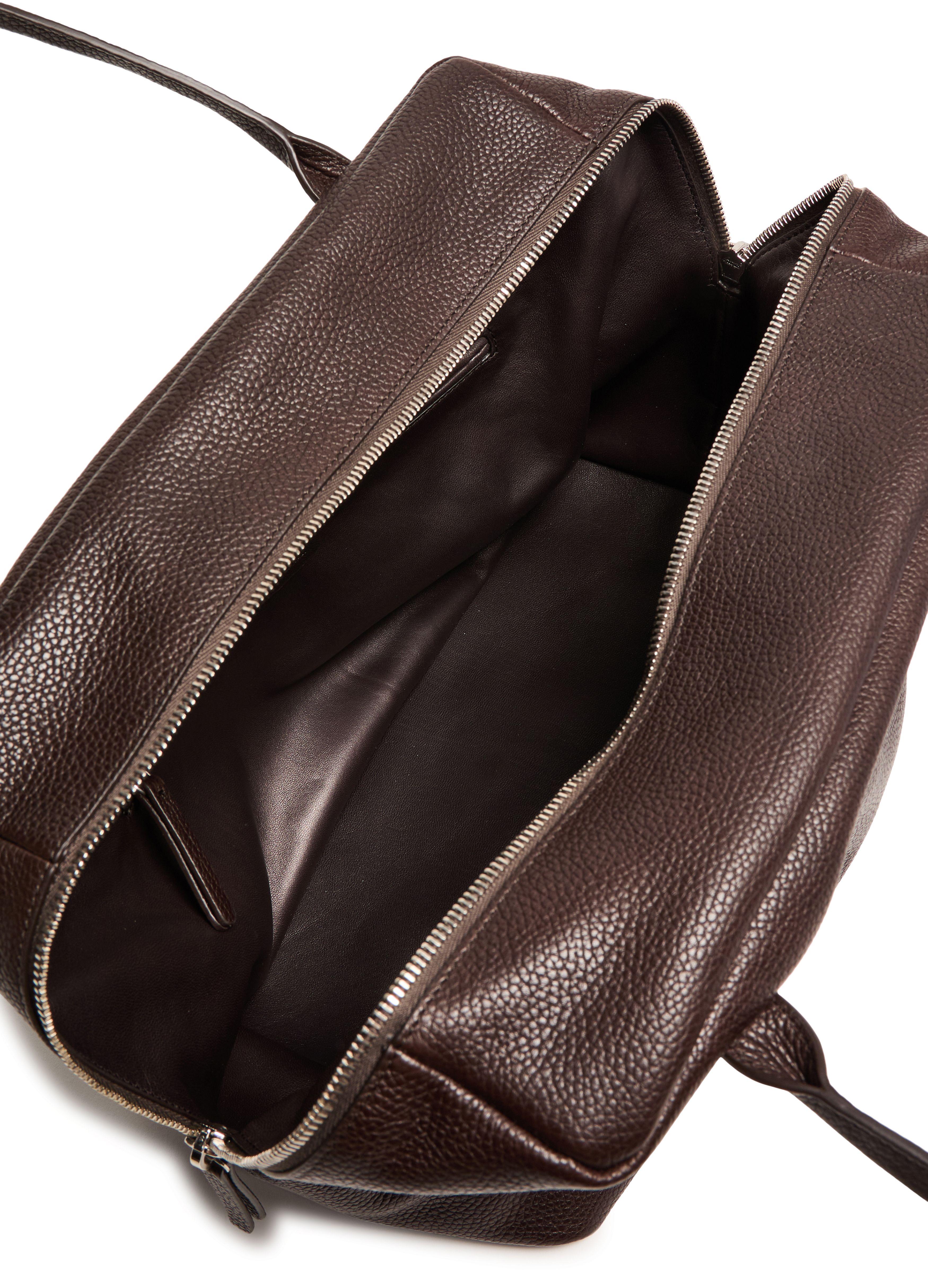 トートバッグ The Row Henri bag brown in grained leather Henri Bag Brown in Leather – The Row