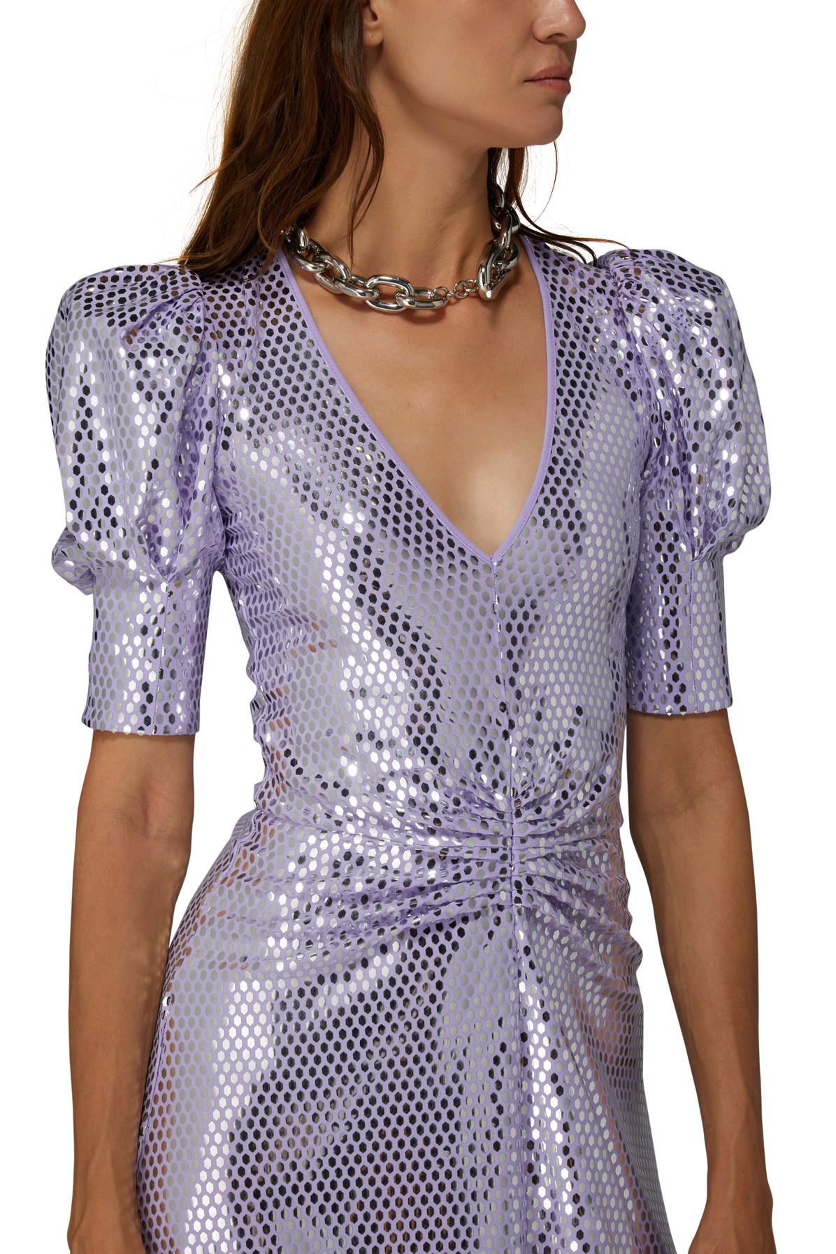 open lace back dress Sequins maxi dress purple ROTATE Viola main image 1