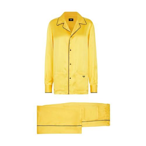Fendi Silk Pyjamas in Yellow for Men | Lyst