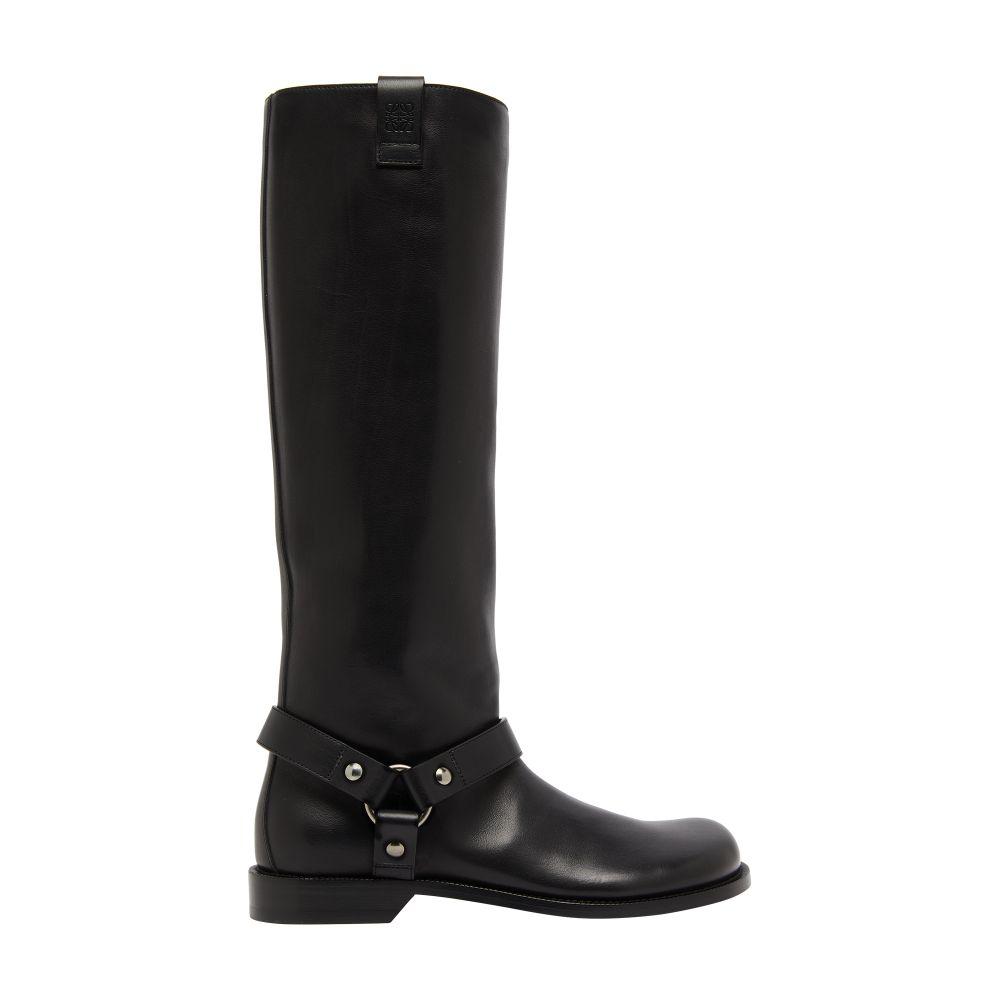 Loewe Campo High Biker Boots in Black | Lyst