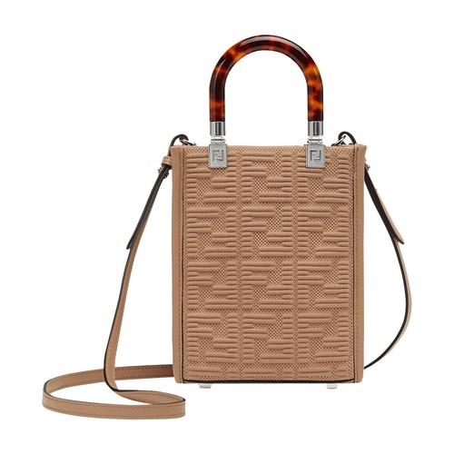 Fendi Mini Sunshine Shopper in Natural | Lyst